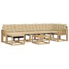 vidaXL Ensemble de canap&eacute;s d'ext&eacute;rieur 8 pc Blanc et Beige
