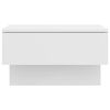 vidaXL Tables de chevet murales 2 pcs Blanc brillant
