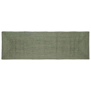 vidaXL Tapis de zone Vert olive 80 x 300 cm Jute