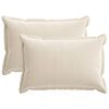 vidaXL Housse de coussin 2 pc HOUTEN Cr&egrave;me 30 x 50 cm Tissu Chenille