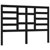 vidaXL T&ecirc;te de lit Noir 126x4x104 cm Bois massif de pin