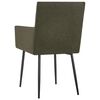 vidaXL Chaises à manger avec accoudoirs lot de 2 marron tissu