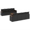 vidaXL Patio Sofa Set 8 place Black