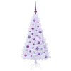 vidaXL Sapin de Noël artificiel avec 150 LED Blanc 120 cm PVC et Acier