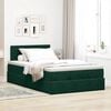 vidaXL Cadre de lit ottoman avec matelas vert fonc&eacute; 120x200 cm velours