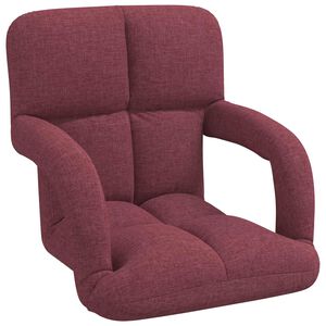 vidaXL Chaise de sol r&eacute;glable avec accoudoir Bordeaux