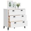 vidaXL Commode VIKEN blanc bois d'ingénierie