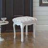 vidaXL Tabouret de coiffeuse Blanc chaud Tissu