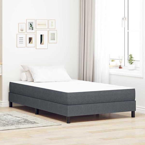 vidaXL Matelas de Lit avec matelas Gris 120 x 200 cm tissu