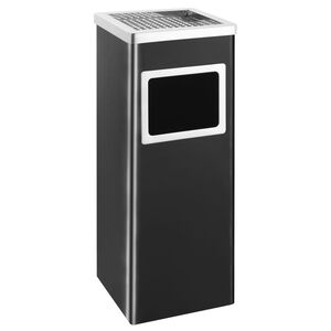 vidaXL Poubelle &agrave; cendrier 36 L Acier Noir