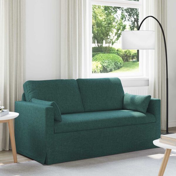 vidaXL Canap&eacute; Vert fonc&eacute; 158 x 78 x 80 cm tissu
