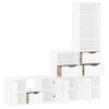 vidaXL Meubles TV 4 pcs avec rangement ODDA blanc bois de pin massif