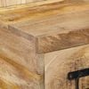 vidaXL Table de chevet 60x32x80 cm bois massif de manguier brut