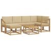 vidaXL Ensemble de canap&eacute;s d'ext&eacute;rieur 7 pc Blanc et Beige