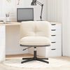 vidaXL Chaise pivotante de bureau cr&egrave;me boucl&eacute; comme de la laine tissu