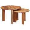vidaXL Tables gigognes 2 pcs Marron Bois d'Acacia Massif