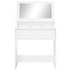 vidaXL Tables de maquillage pour chambre avec tiroir Blanc brillant