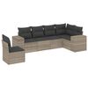 vidaXL Salon de jardin 6 pcs avec coussins gris clair r&eacute;sine tress&eacute;e