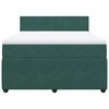 vidaXL Sommier &agrave; lattes de lit et matelas Vert fonc&eacute; 140x190cm Velours