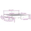 vidaXL Cadre de lit sans matelas cire marron 180x200cm bois pin massif
