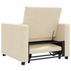 vidaXL Canapé Lit Simple avec des roues Crème 90 x 165 x 87 cm tissu