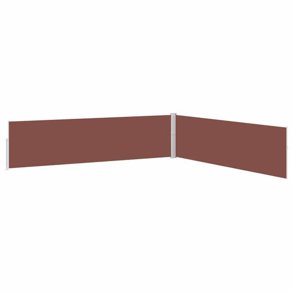 vidaXL Auvent lat&eacute;ral r&eacute;tractable de patio 170x1200 cm Marron