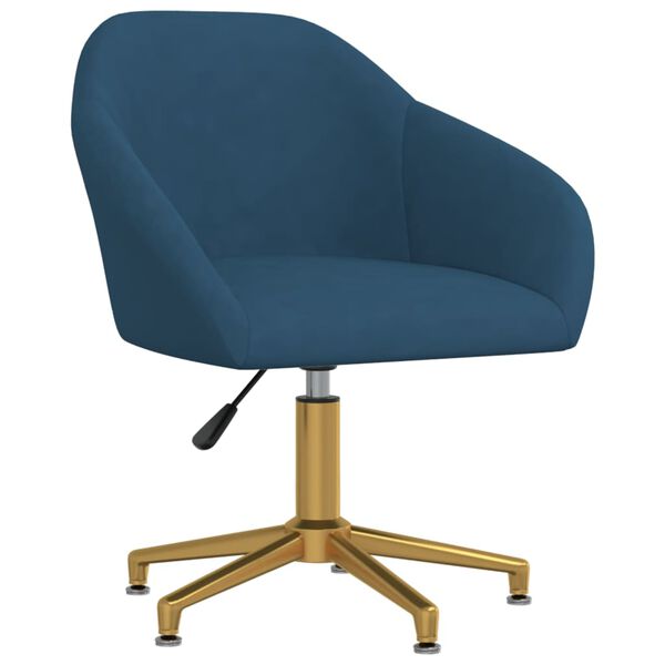 vidaXL Chaises pivotantes &agrave; manger lot de 6 bleu velours