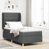 vidaXL Lit &agrave; ressorts avec matelas gris fonc&eacute; 90x190 cm Gris fonc&eacute;