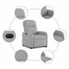 vidaXL Fauteuil inclinable &eacute;lectrique gris nuage tissu