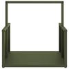 vidaXL Portant de bois chauffage vert olive 40x40x40 cm