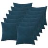 vidaXL Coussin avec oreiller HEERLEN 12 pi&egrave;ces Bleu Velours