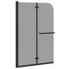 vidaXL Enceinte de Douche Noir 120 x 140 cm Verre ESG et aluminium