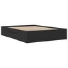 vidaXL Cadre de lit sans matelas noir 120x190 cm bois d'ing&eacute;nierie