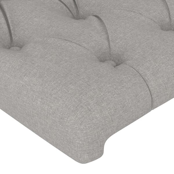 vidaXL T&ecirc;tes de lit Gris clair 180x7x78/88 cm Tissu