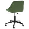 vidaXL Chaise pivotante de bureau Vert foncé Velours