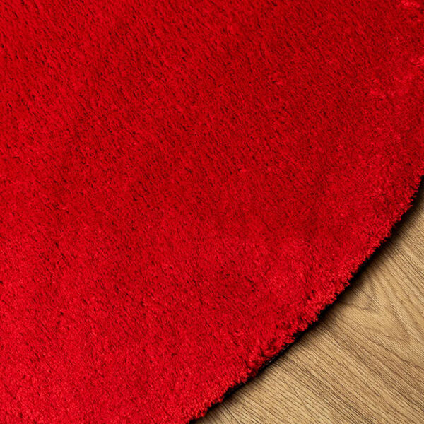 vidaXL Tapis HUARTE &agrave; poils courts doux et lavable rouge &Oslash; 200 cm