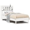 vidaXL Lit biblioth&egrave;que sans matelas blanc 90x200cm bois de pin massif