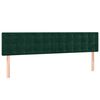 vidaXL T&ecirc;tes de lit 2 pcs Vert fonc&eacute; 90x5x78/88 cm Velours