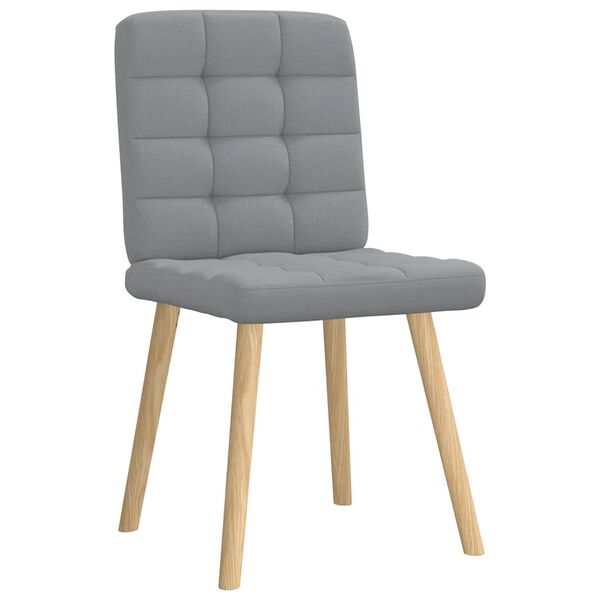 vidaXL Chaises à manger lot de 6 gris clair tissu