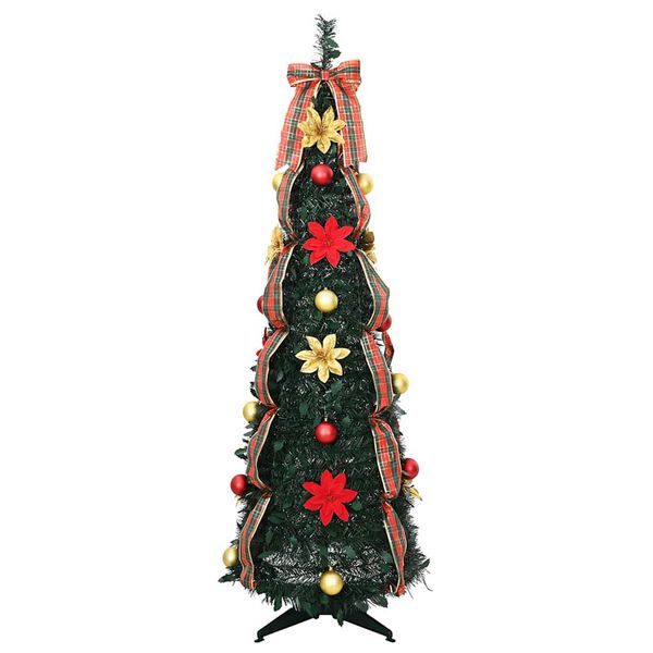 vidaXL Sapin de No&euml;l artificiel avec 100 LED Vert 155 cm PVC
