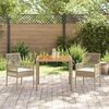 vidaXL Ensemble de salle &agrave; manger pour jardin 3 pcs Beige polyrotin
