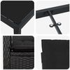 vidaXL Ensemble de salle &agrave; manger pour jardin 5 pcs Noir polyrotin