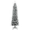 vidaXL Sapin de Noël artificiel 300 LED et neige floquée 210 cm