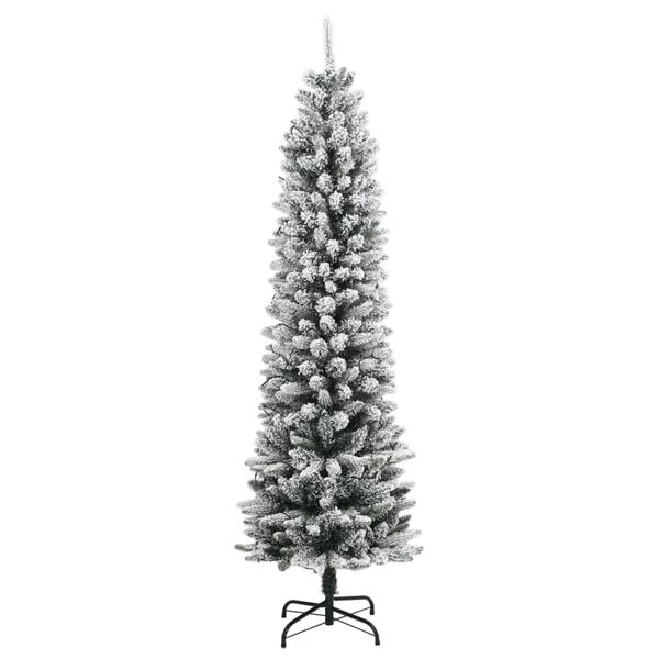 vidaXL Sapin de Noël artificiel 300 LED et neige floquée 210 cm