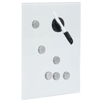 vidaXL Boîte à clés avec panneau magnétique Blanc 30x20x5,5 cm