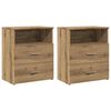 vidaXL Tables de chevet 2 pcs ch&ecirc;ne artisanal bois d'ing&eacute;nierie