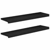 vidaXL Appuis de fen&ecirc;tre 2 pc Noir 100 x 25 x 2 cm