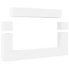 vidaXL Ensemble de meubles TV 8 pcs Blanc Bois d'ing&eacute;nierie