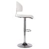 vidaXL Tabouret de bar Blanc Similicuir