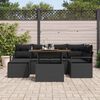 vidaXL Ensemble de salle &agrave; manger pour jardin 7 pcs Noir et Marron